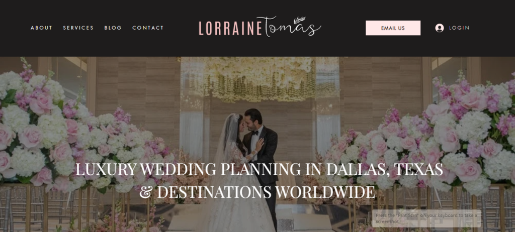 lorraine tomas weddings homepage