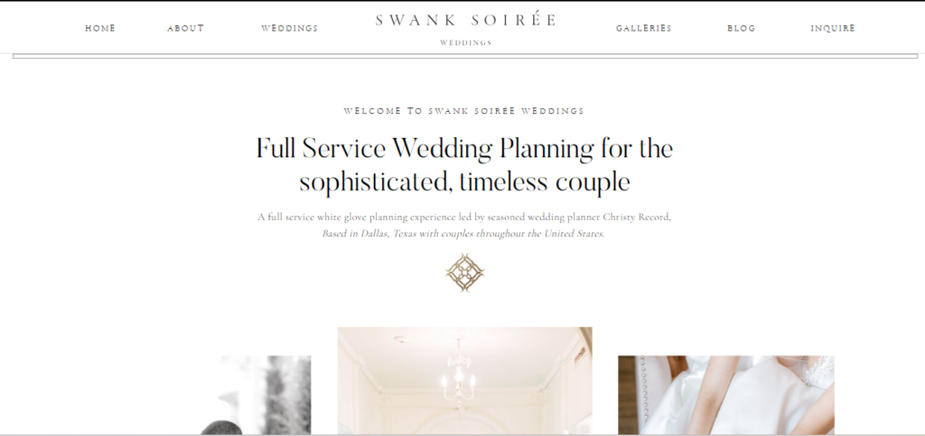 Swank Soiree homepage