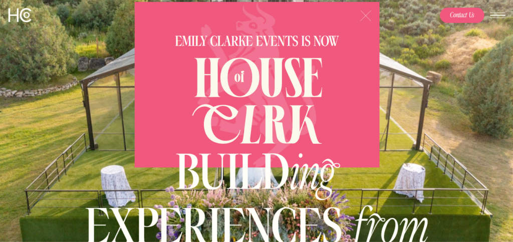 Emily Clark Events- House of CLRK home page